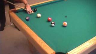 Using the 30 and 90 degree rules to aim billiard carom and kiss shots from VEPSI NV B69 [upl. by Idden]