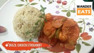 Cook Brazilian Chicken Stroganoff Recipe  Authentic Brazil [upl. by Eglantine]