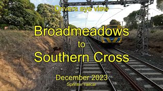 Drivers eye view Broadmeadows to Southern Cross Dec 2023 [upl. by Jaan]