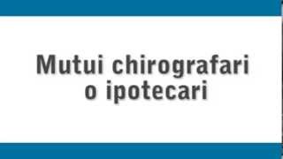 Mutui chirografari o ipotecari  Credito in pillole [upl. by Carola]