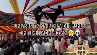 UNIVERSITY KE PEHLE DIN HI LADAI 👊👊  PASHAKAPPU  MORADABAD 📍 [upl. by Trellas550]