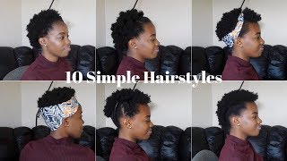 10 Super EASY amp QUICK Short 4C Natural Hairstyles [upl. by Wivina]