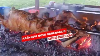 Jagnje na ražnju uz inox ražanj na baterije  RAŽNJEVI NOVE GENERACIJE [upl. by Eirahcaz539]