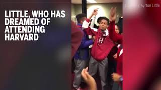 Watch this 16yearold’s reaction when he finds out he was accepted to Harvard [upl. by Oneladgam900]