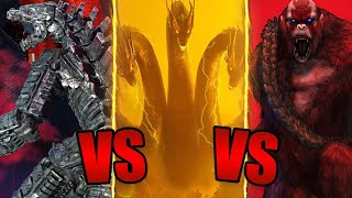 Skar King VS MechaGodzilla VS King Ghidorah  Who Will Win [upl. by Sadirah]