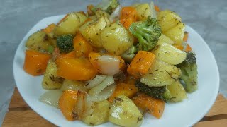 Its so delicious that I make it almost every day Roasted Vegetables Recipe Happycall Double Pan [upl. by Zoubek]