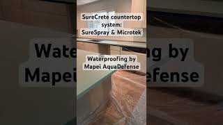 Concrete countertop project using SureCrete amp Mapei AquaDefense diy kitchen concretecountertops [upl. by Assirek670]