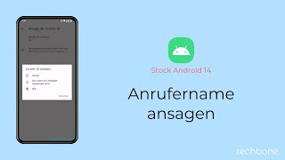 Anrufername ansagen Android 14 [upl. by Rider696]