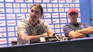 Zlatan Ibrahimovic interview in Doha Quatar  Woman soccer player and Lionel Messi questions [upl. by Oiuqise]