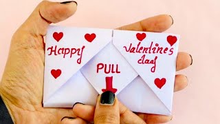 The easiest way to make a Origami Valentines Day Card in 5 minutes Valentine Cards Handmade Easy [upl. by Leahcimauhsoj818]