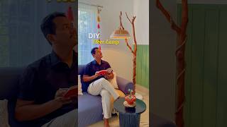 Dry tree branch se banaya Floor Lamp💡 diy diycrafts youtubeshorts shorts diybyjeet [upl. by Jareen]