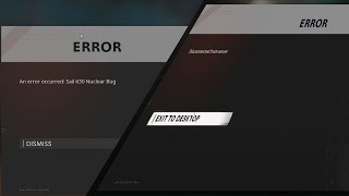 Black Ops Cold War  How to FIX this Error  Exit to Desktop and Sail 630 Nuclear Bug [upl. by Atiken]