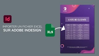 Tuto InDesign 2022  Comment importer un fichier Excel [upl. by Cheke]