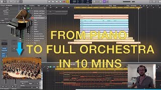 FROM PIANO TO FULL ORCHESTRA IN 10 MINS  How to orchestrate a piano chord progression [upl. by Onairda574]