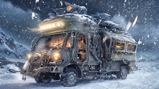 Cozy Snow Storm Winter Van Life Camping From Blizzard to Freezing Temperatures vanlife blizzard [upl. by Charmion560]