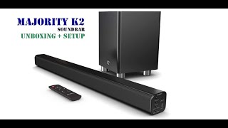 Majority K2 Sound Bar Unboxing  Setup Budget soundbar 2020 [upl. by Jorrie]