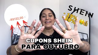 5 MELHORES CUPONS DA SHEIN PARA USAR EM OUTUBRO 2023 [upl. by Proudlove540]