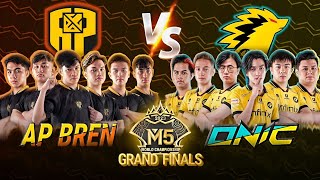 7 ပွဲတိတိကျုံးကြတဲ့ ရှယ်ကြမ်းတဲ့ M5 Grandfinal 🔥💯 Onic Vs AP Bren B O 7💥 [upl. by Jak]