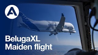 First flight of Airbus BelugaXL [upl. by Shayna]