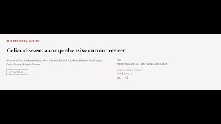 Celiac disease a comprehensive current review  RTCLTV [upl. by Aknayirp43]