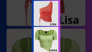 Lisa or lena lisa lena fashion youtubeshorts outfit choose [upl. by Leoni]