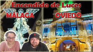 Encendido de luces de Navidad en MÁLAGA y OVIEDO Argentinos reaccionan [upl. by Wernsman]