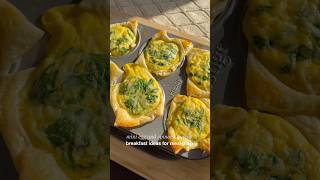 Mini Egg and Spinach Quiche  Breakfast Meal Prep mealprep breakfast eggs recipe lunch dinner [upl. by Kruse322]