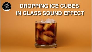 Dropping Ice Cubes in Glass Sound Effect [upl. by Areid]