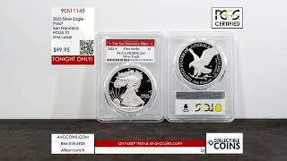 2023 Silver Eagle Proof  San Francisco Mint  PCGS 70 SFM Label [upl. by Arita]