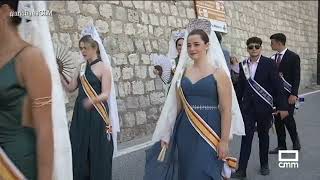 Desencajonada de novillos y procesión en Alcalá del Júcar  Albacete [upl. by Etnovert]