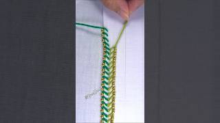 💥Latest satisfying 💚 border line design hand embroidery easy tutorial🔥🔥 [upl. by Eramat514]