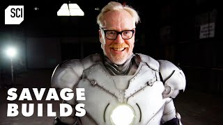 Adam Tests the Bulletproof Capabilities of his Iron Man Suit  Savage Builds  Science Channel [upl. by Anerbas91]