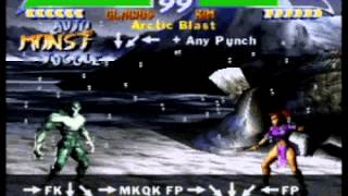 Killer Instinct Gold N64 Glacius Combo Clips [upl. by Yednarb]