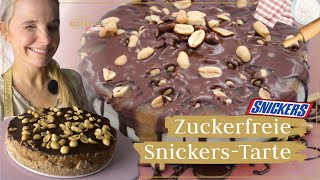 Zuckerfreie Snickers Tarte Gesund und Lecker 🍫🥜🍯 [upl. by Namajneb486]