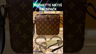 LOUIS VUITTON POCHETTE METIS BACKPACK REVERSE MONOGRAM 🔥 [upl. by Franzoni589]