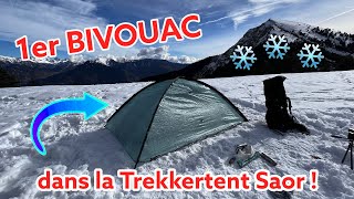 Premier bivouac dans la Trekkertent Saor 🏕️❄️😀 [upl. by Pacheco]