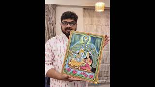 Shri Radha Krishna Painting on Canvas by Nikhil Pattani [upl. by Noramac]