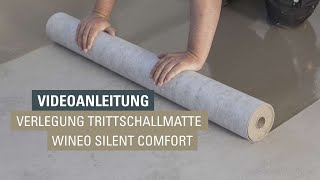 Verlegung Trittschalldämmung silentCOMFORT für Vinylboden  PURLINE Bioboden zum Klicken [upl. by Toshiko]