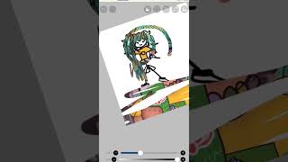 Me making Brazil Miku art drawing music pleasedontstopthemusic miku [upl. by Quick]