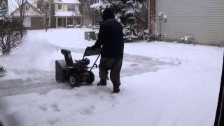 Snow blowing my driveway Part 1 [upl. by Liddy]