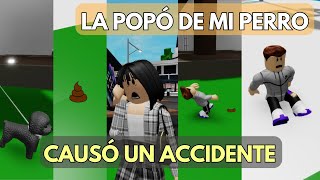 Mi perro hizo popó en el parque y mi amigo se resbaló  Brookhaven rp  Historia de Roblox [upl. by Sylado]