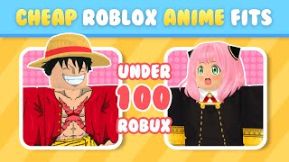 CHEAP Roblox ANIME Outfits  UNDER 100 ROBUX [upl. by Nodarse]