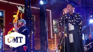 Leon Bridges and Luke Combs Perform Beyond  CMT Crossroads [upl. by Otrepur]