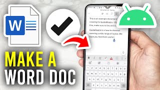 How To Make Word Document On Android Mobile Phone  Full Guide [upl. by Yager]