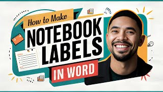 How To Make Notebook Labels In Word [upl. by Akitan]