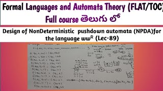 design of NonDeterministic pushdown automata for the language wwᴿ  construction of NPDA [upl. by Nodarse]