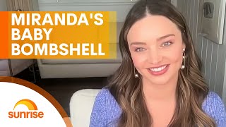 Miranda Kerr reveals incredible baby news during LIVE interview  Sunrise [upl. by Nnaynaffit]