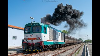 AVVIAMENTO LOCOMOTIVA D4451127 A CHIOGGIA [upl. by Marleah450]