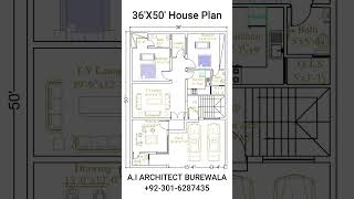 Stunning 36x50 House Plan Design Modern Home Tour [upl. by Adamok272]