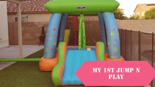 My First Jump N Play  Jump House  Backyard Budget Friendly Playhouse [upl. by Arron458]